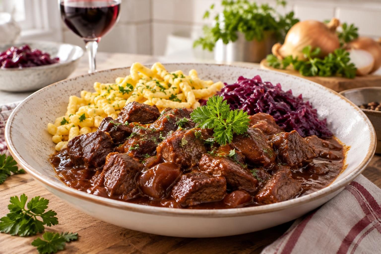 Kalenderwoche 44: Rotweingulasch und Frische Putenschnitzel